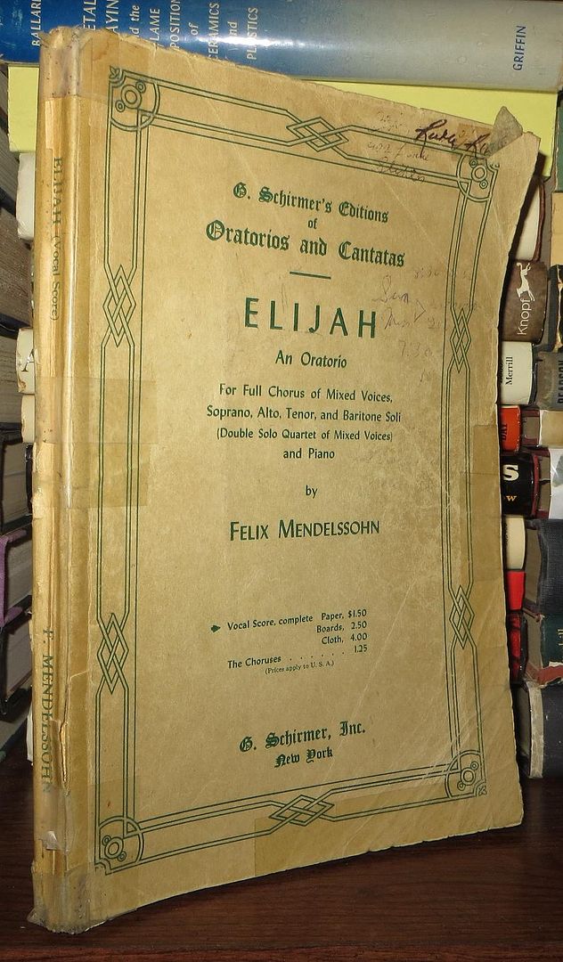 MENDELSSOHN, FELIX - Elijah