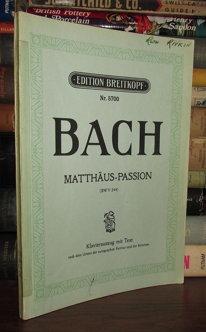 BACH, JOHANN SEBASTIAN - Matthaus-Passion