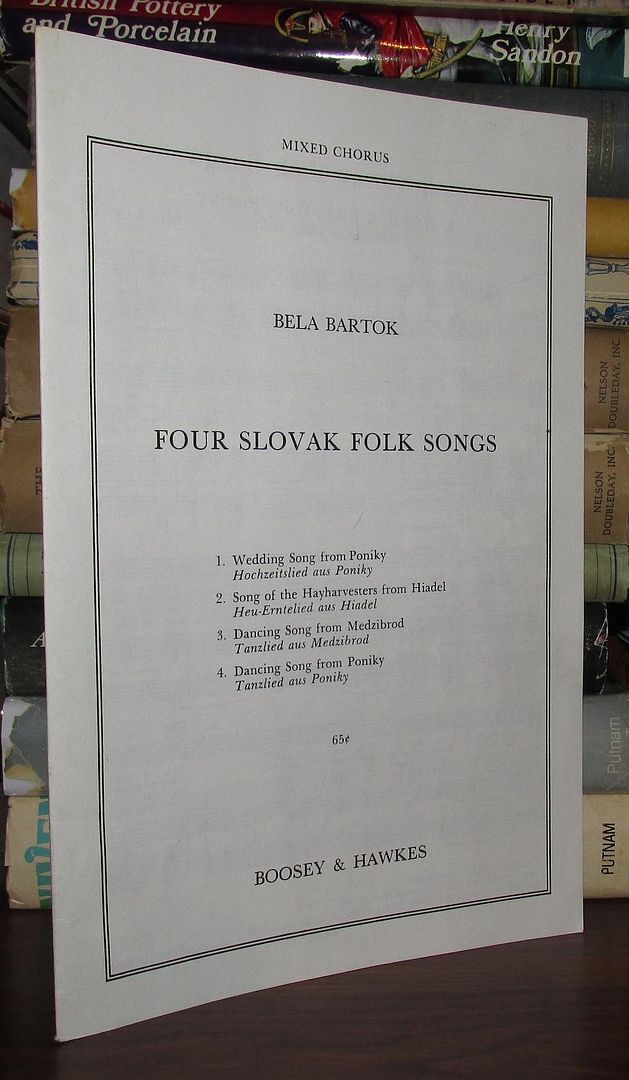 BARTOK, BELA - Four Slovak Folk Songs