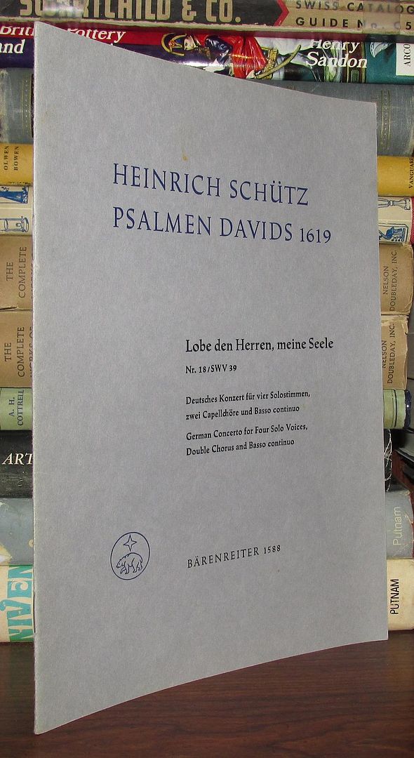 SCHUTZ, HEINRICH - Psalmen Davids 1619