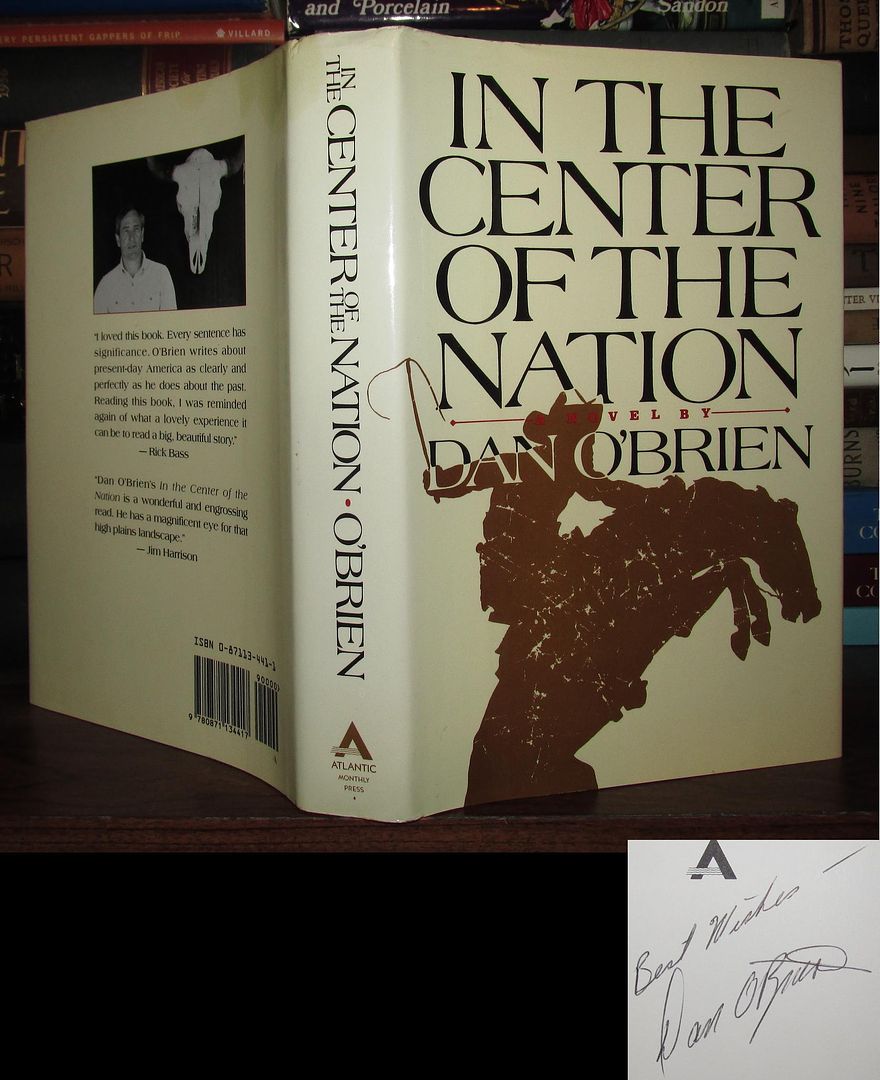O'BRIEN, DAN - In the Center of the Nation Signed 1st
