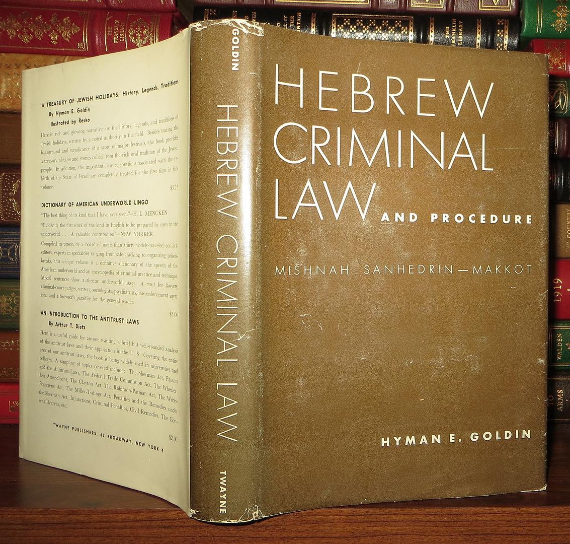 HYMAN E. GOLDIN - Hebrew Criminal Law