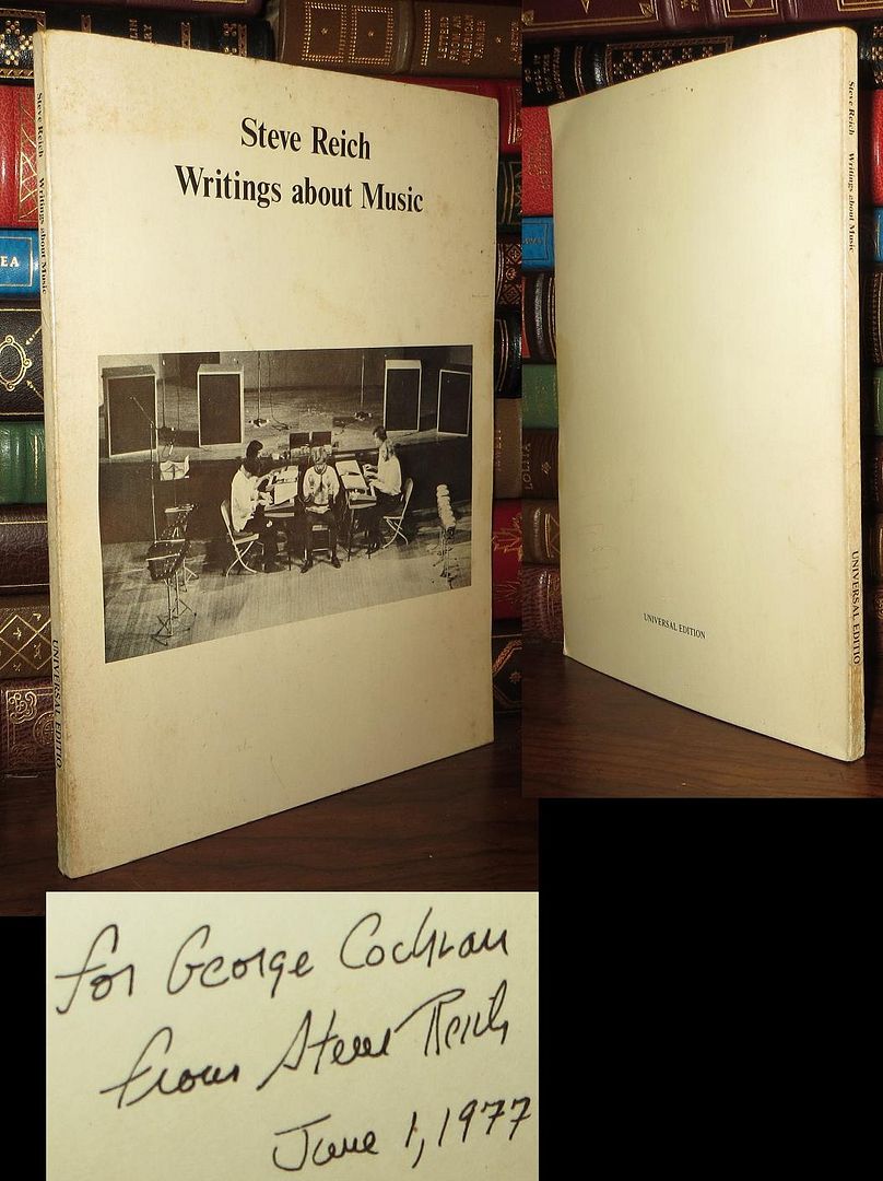 WRITINGS ABOUT MUSIC, Reich, Steve WRITINGS ABOUT MUSIC, Reich, Steve