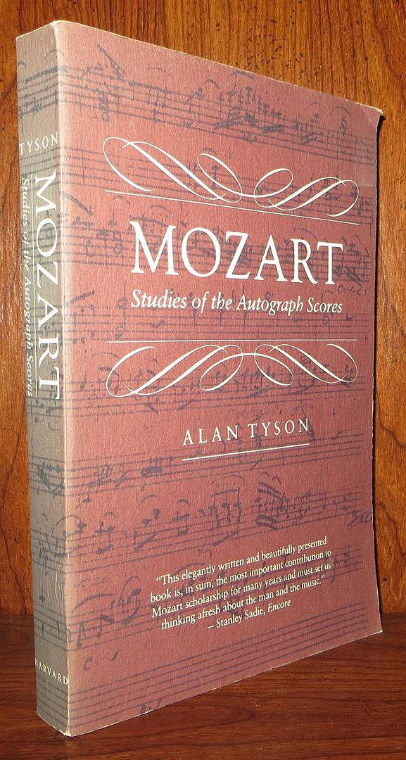 TYSON, ALAN - Mozart Studies of the Autograph Scores