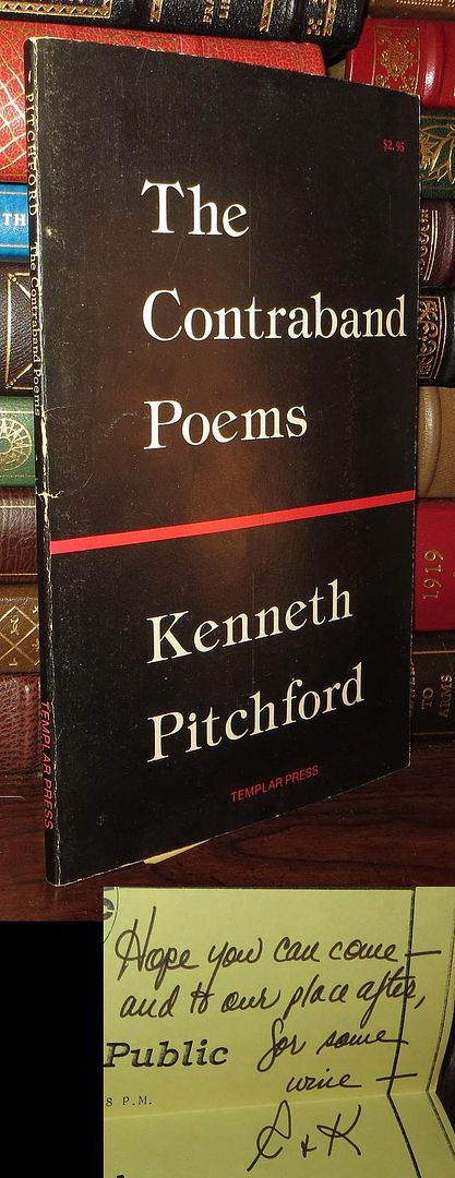 PITCHFORD, KENNETH - The Contraband Poems Signed 1st