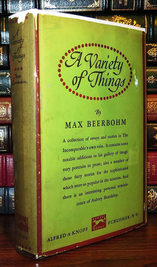 BEERBOHM, MAX - A Variety of Things