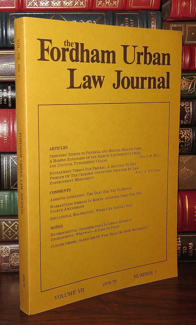 BURNBAUM, MARIAN C. - The Fordham Urban Law Journal Volume VII, Spring 1978-79, Number 1