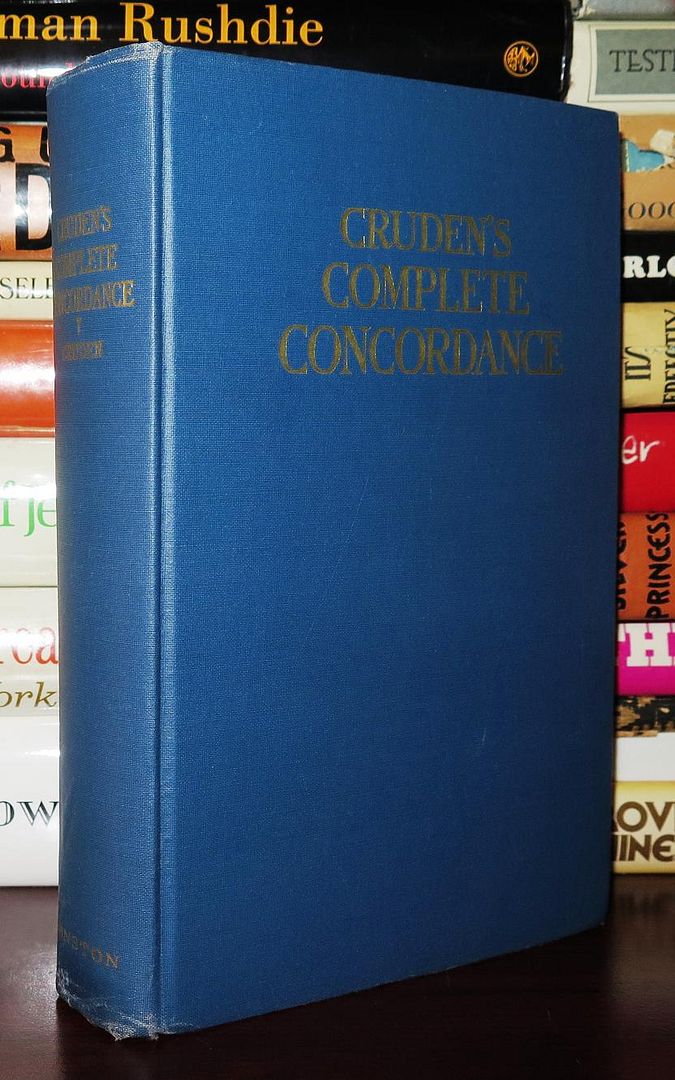 CRUDEN'S COMPLETE CONCORDANCE, Cruden, Alexander CRUDEN'S COMPLETE CONCORDANCE, Cruden, Alexander