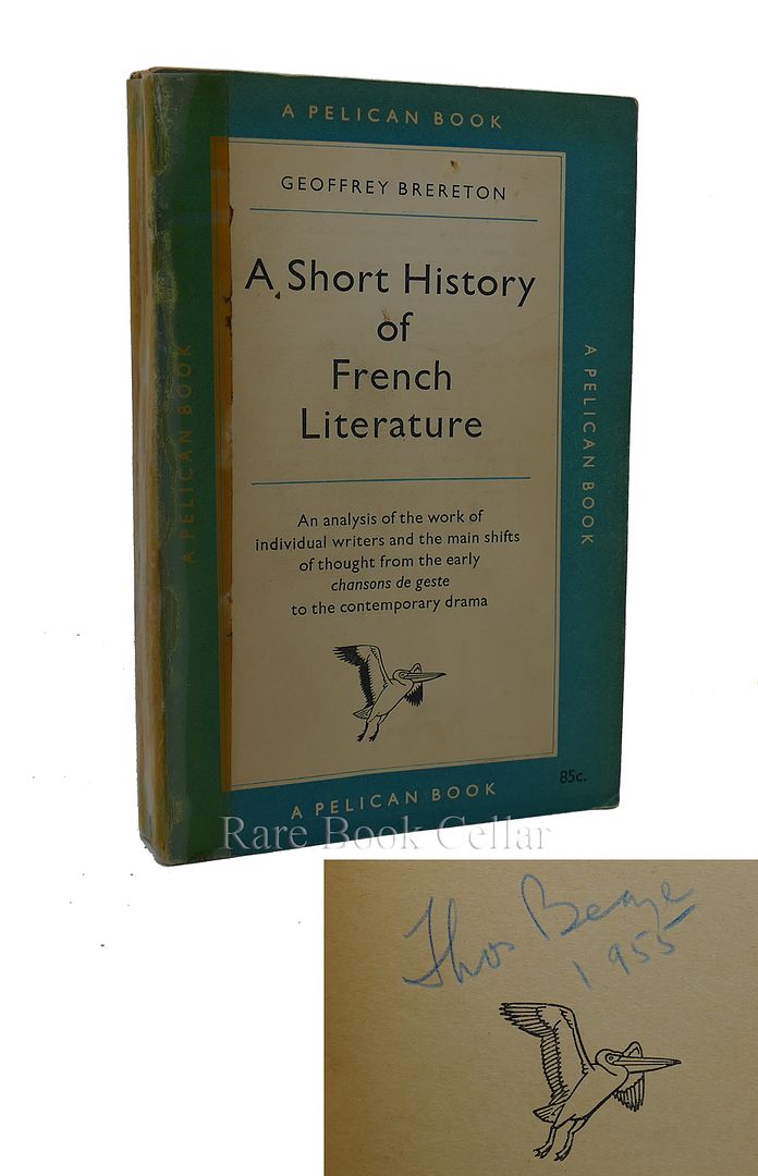 GEOFFREY BRERETON - THOMAS BERGER - A Short History of French Literature