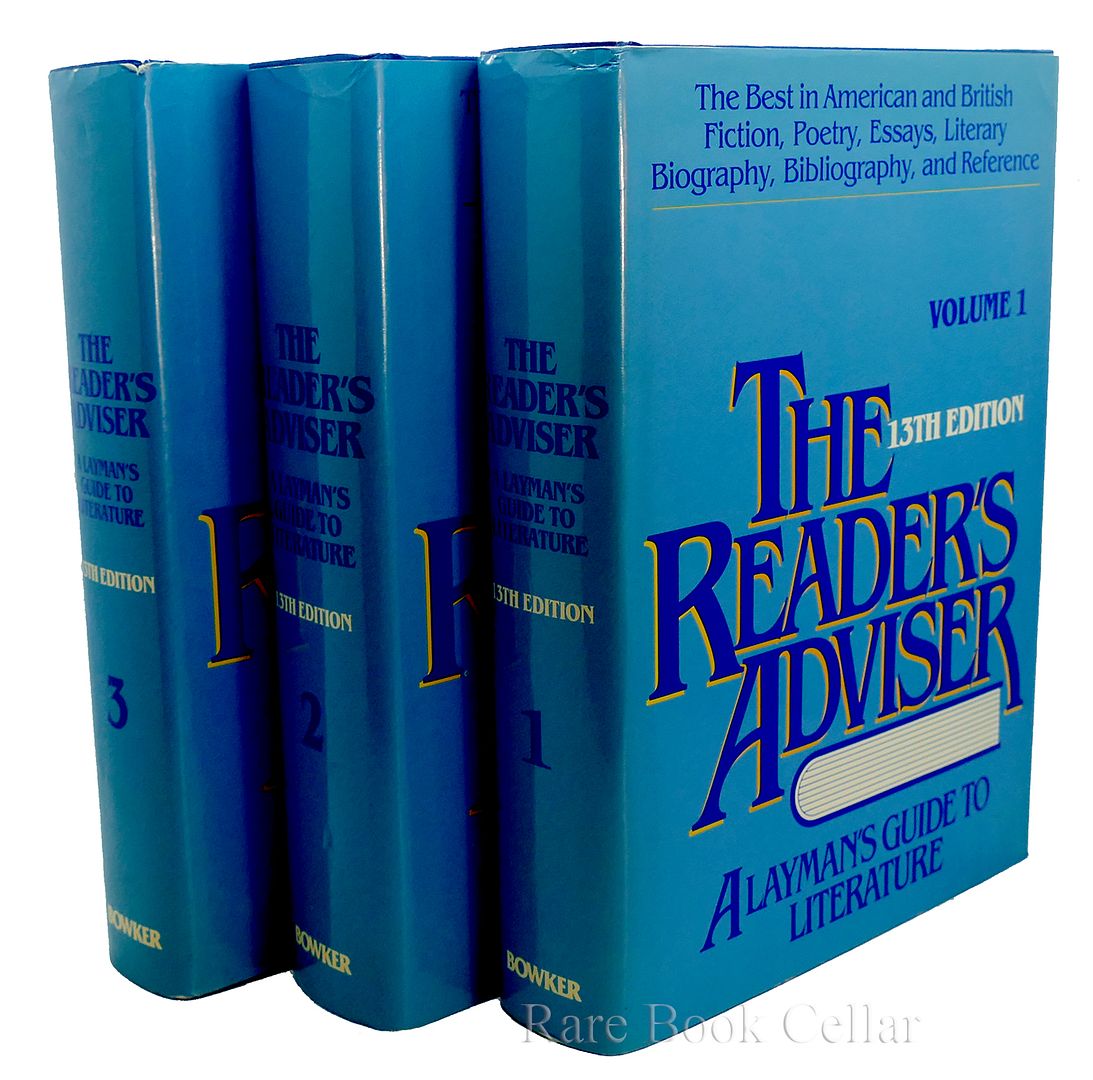 BARBARA CHERNOW, GEORGE VALLASI - SERIES EDITIORS - Reader's Adviser: A Layman's Guide to Literature. Vol I, II & III