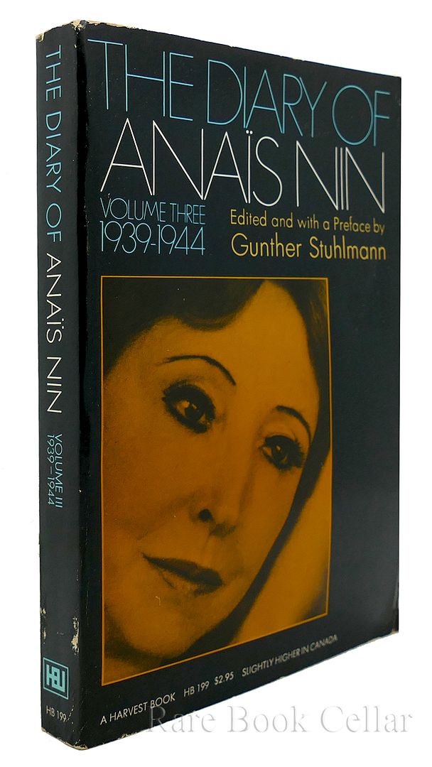 ANAIS NIN & GUNTHER STUHLMANN - The Diary of Anais Nin, Vol. 3 1939-1944