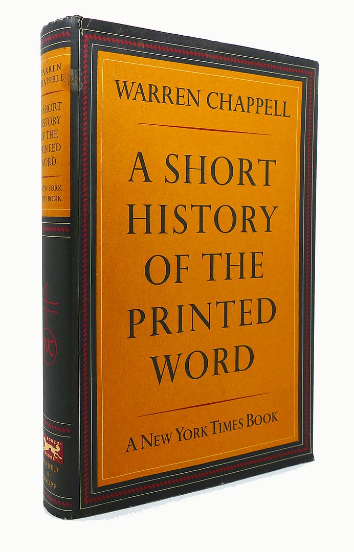 WARREN CHAPPELL - A Short History of the Printed Word