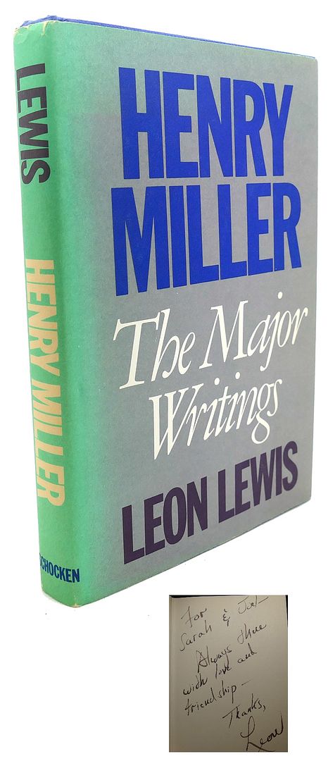 LEON LEWIS - Henry Miller : Signed 1st