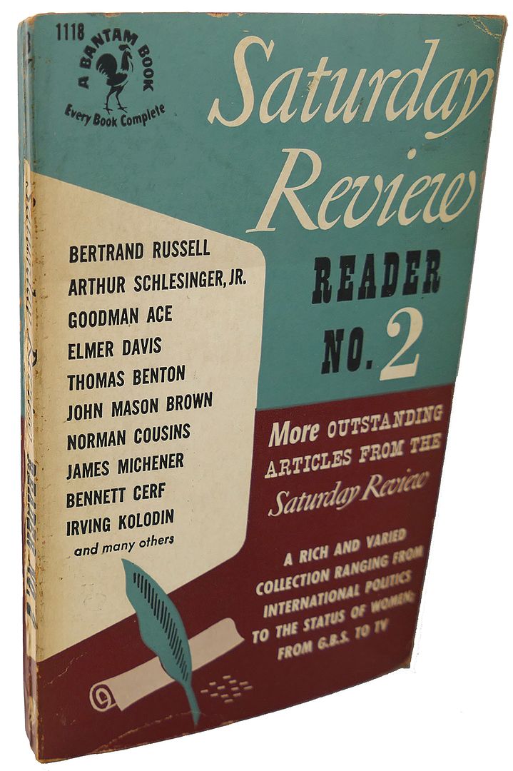 BERTRAND RUSSELL, ELMER DAVIS, JAMES MICHENER, BENNETT CERF - Saturday Review Reader No. 2