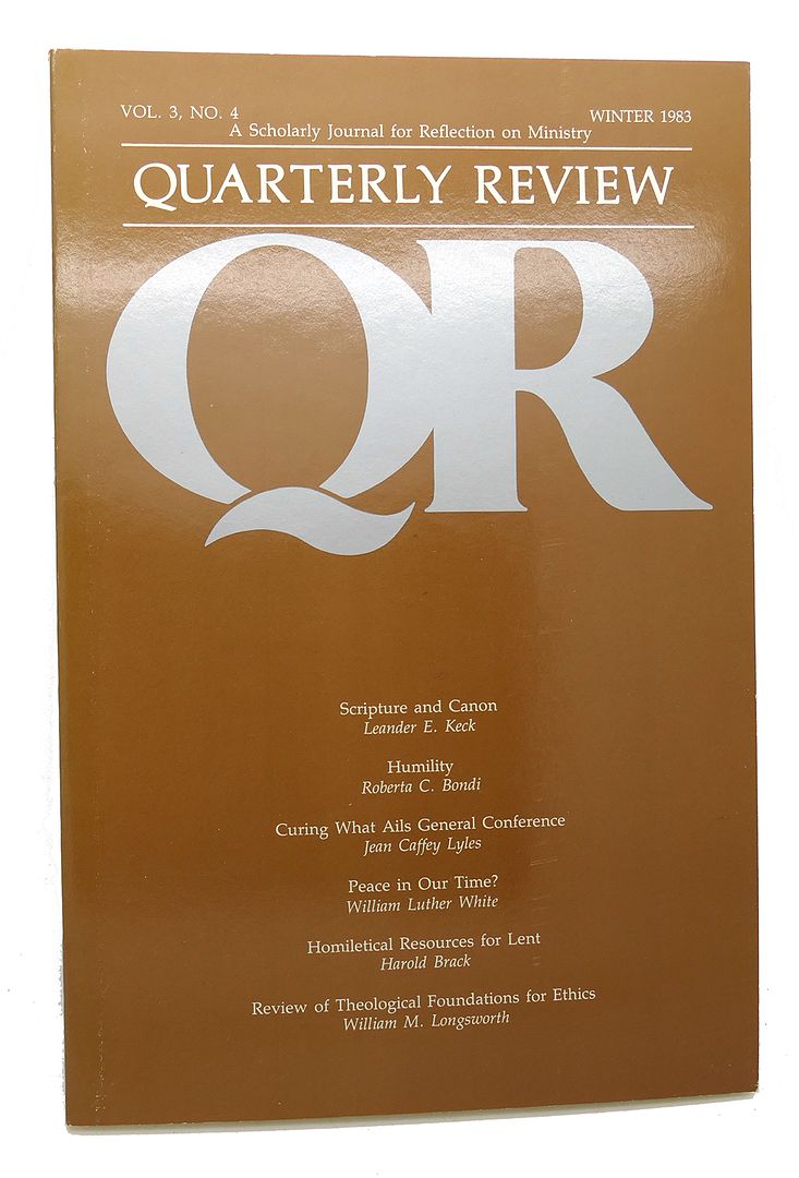  - Quarterly Review, Volume 3, No. 4 - Winter 1983 : A Scholarly Journal for Reflection on Ministry