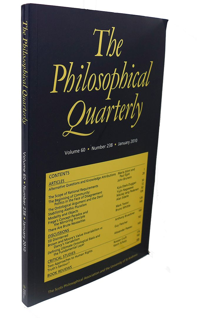  - The Philosophical Quarterly, Volume 60, Number 238, January 2010