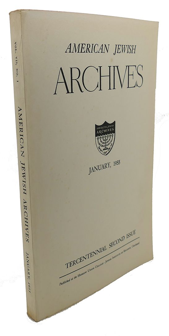  - American Jewish Archives , Transcentennial Second Issue