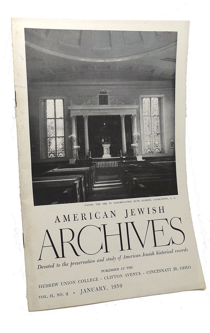  - American Jewish Archives, Vol. II, January,1950, No. 2