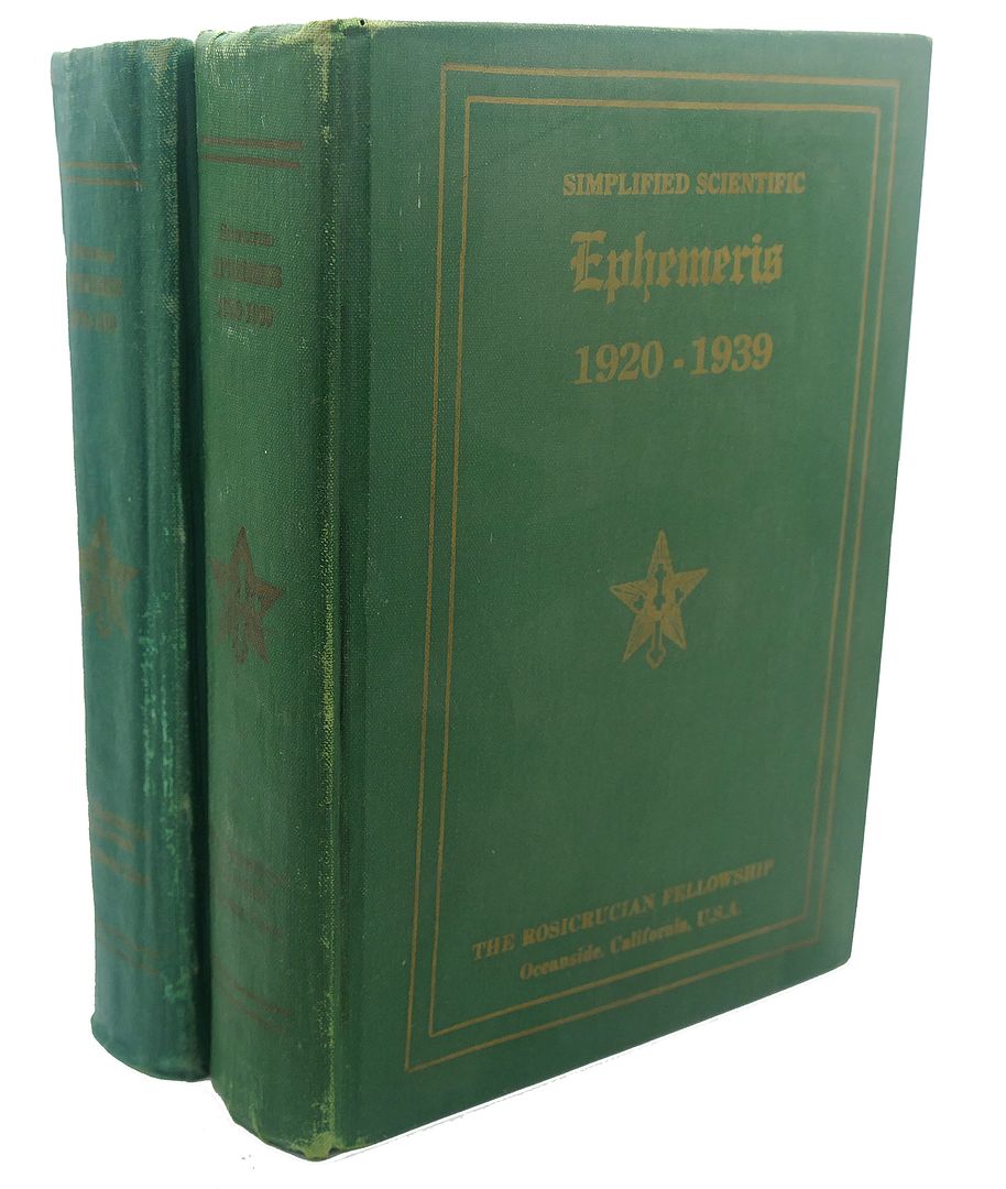  - Ephemeris 1900 - 1919, Ephemeris 1920 - 1939, Vol 1 - 2
