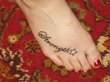 Foot Tattoo Quote