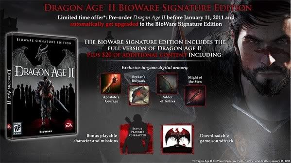 Dragon Age II Signature Edition is available for pre-order until January 