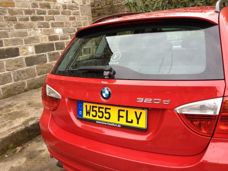 German dealership number plate surround