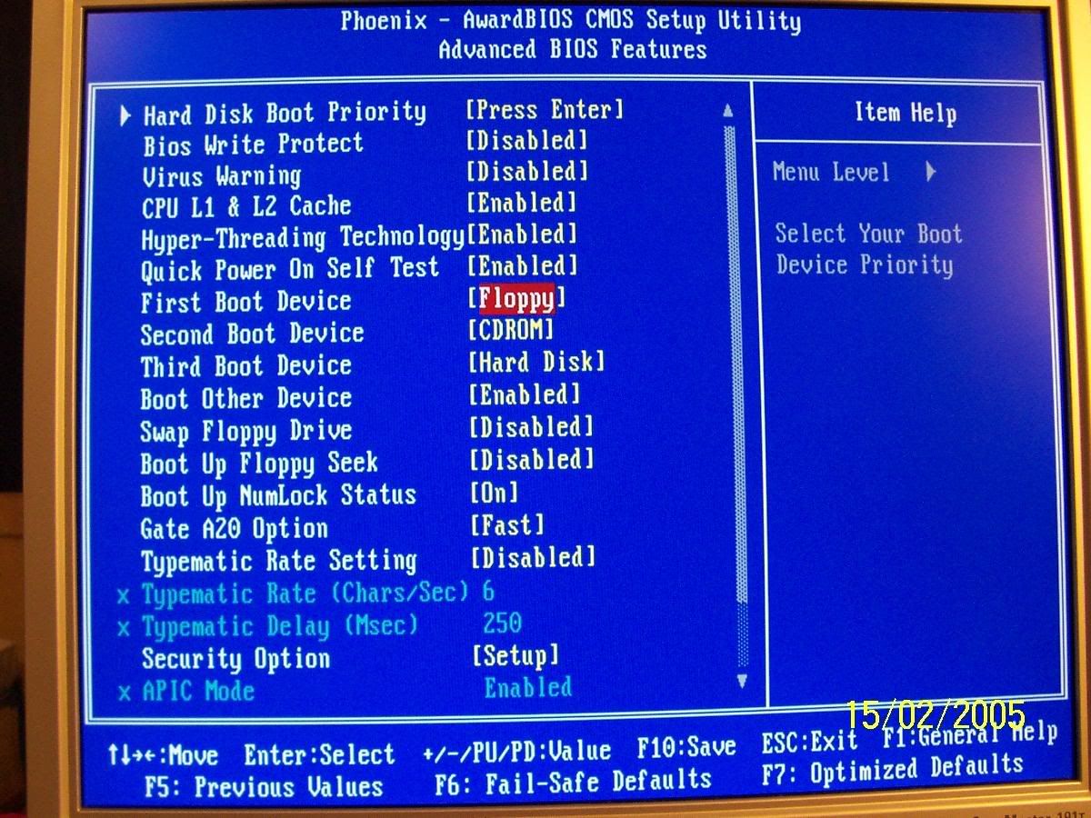 Hard Disk Boot Priority · First Boot Device