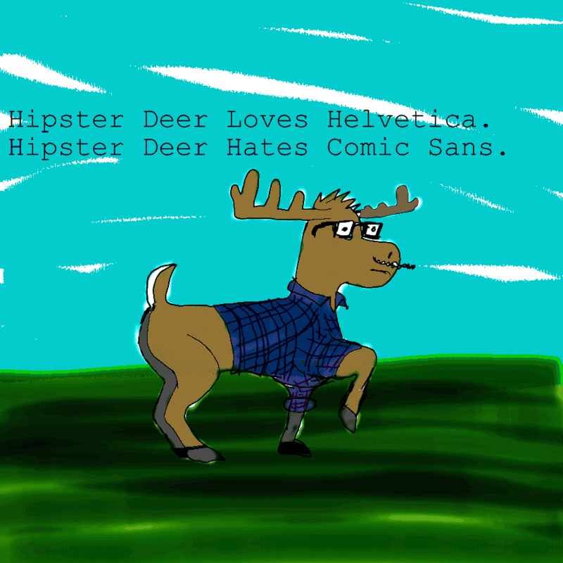 HipsterDeerFonts.gif