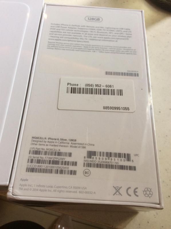 Bán iphone 6 128g, sprint new 100% rẻ nhất việt nam
