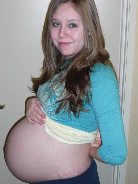 14 weeks pregnant. This is me 37 weeks pregnant