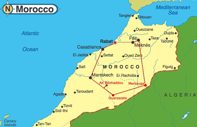 Map Of Europe Morocco