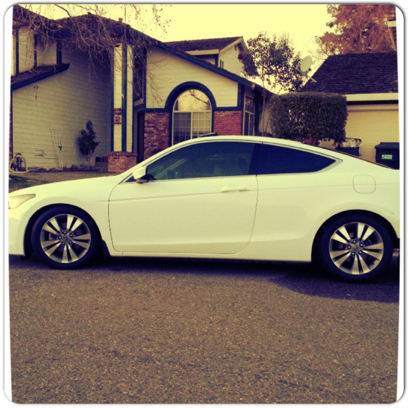 ***Pics*** car lowered, and front bumper installed!! Drive Accord