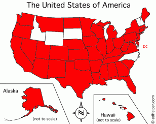 Outline map from edHelper.com