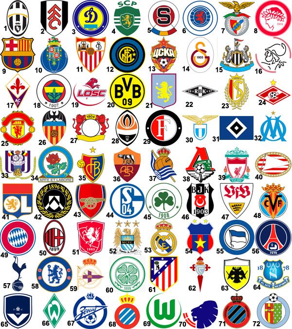 Top UEFA Team Badges Quiz - By frozenspark