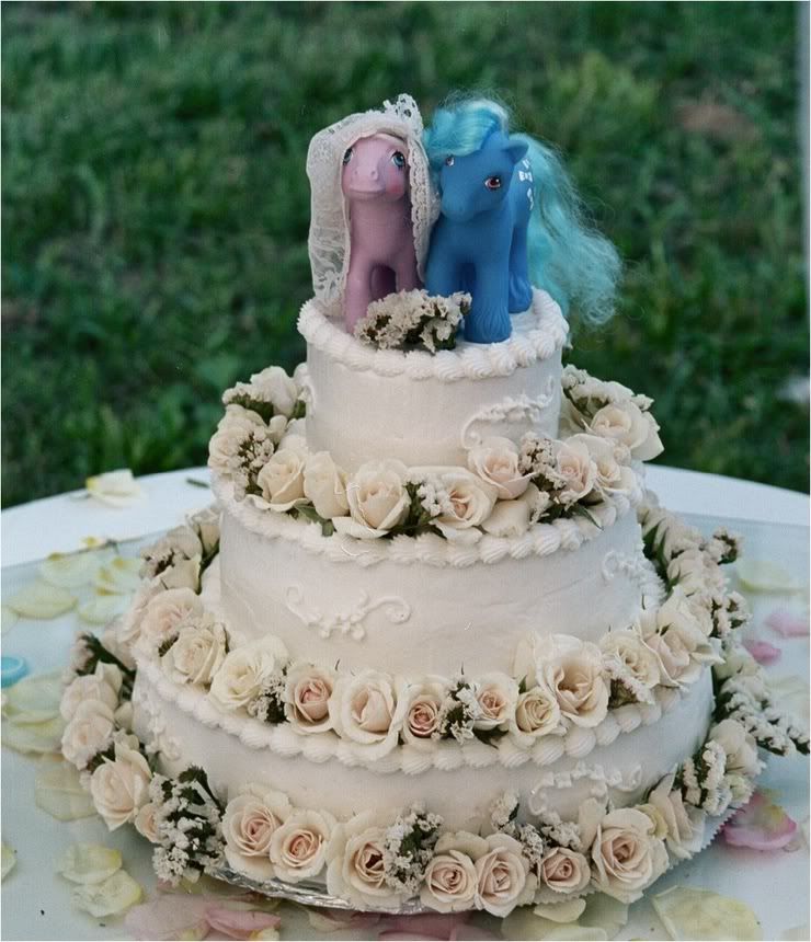 my little pony cake topper. I had them on my wedding cake