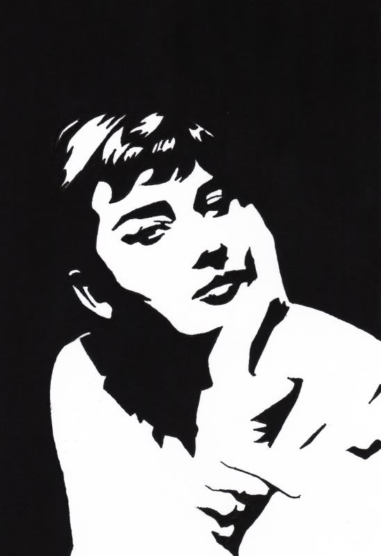 Audrey Hepburn painting Posted by Whitlock at 337 PM 