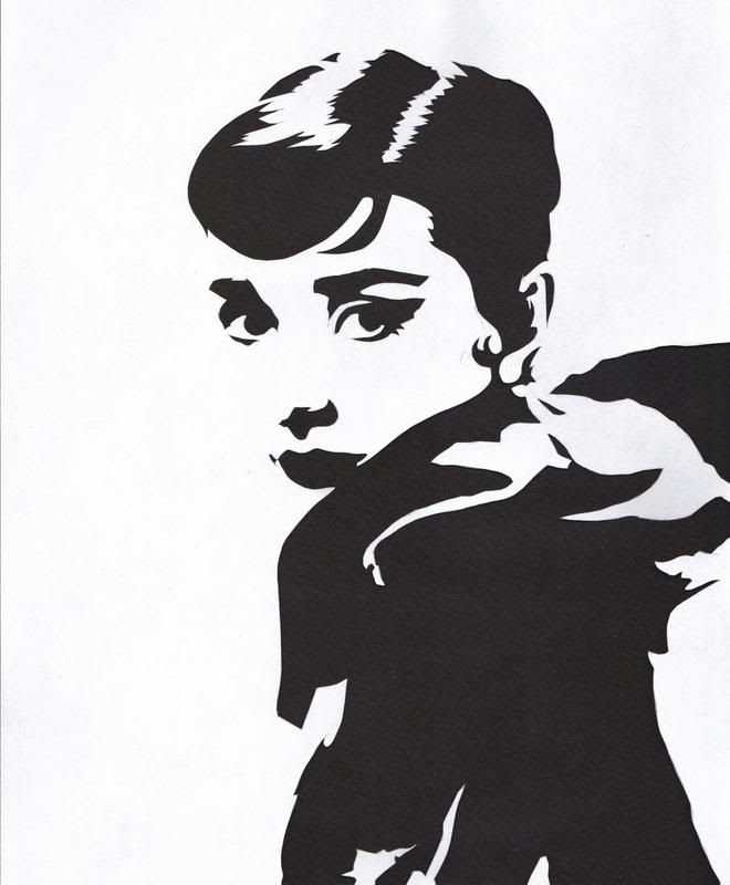 Audrey Hepburn Stencil Pop Art