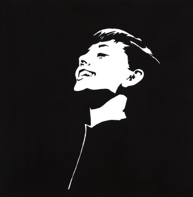 More Audrey Hepburn Stencil Art