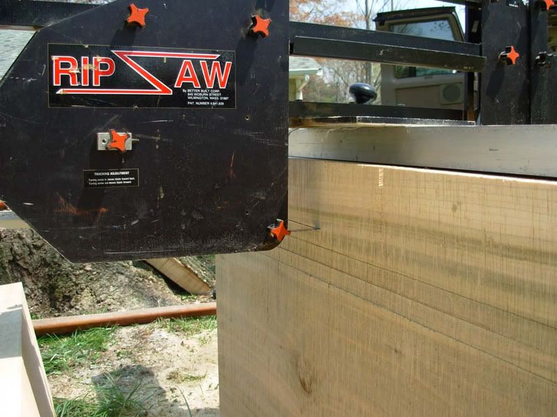 milling 35" poplar log