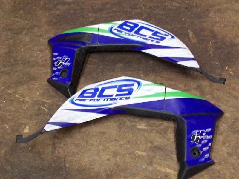 Full set of Green Race cut plastics with Quad Tec hood KFX 450 HQ Forum