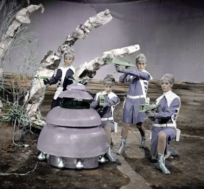 Doctor Who William Hartnell Galaxy 4 Drahvins Chumbly colourised image