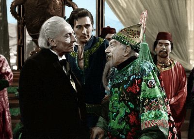 Doctor Who William Hartnell Marco Polo colourised image Kublai Khan