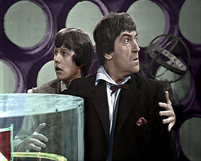 Doctor Who Patrick Troughton Mind Robber Tardis Jamie colourised image