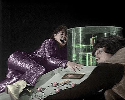 Doctor Who Patrick Troughton Mind Robber Jamie Zoe console colourised image