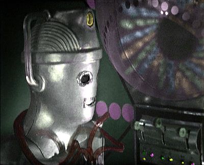Doctor Who Patrick Troughton Moonbase Cyberman colourised image