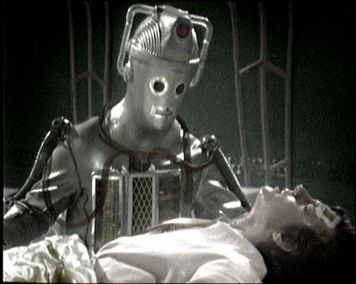 Doctor Who Patrick Troughton Moonbase Cyberman Jamie colourised image