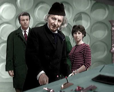 Doctor Who William Hartnell Unearthly Child colourised image ian susan tardis