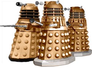 Doctor Who Daleks colourised image