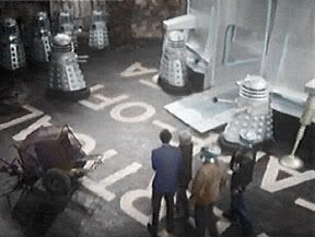 Doctor Who William Hartnell Dalek Invasion Of Earth spaceship colourised image