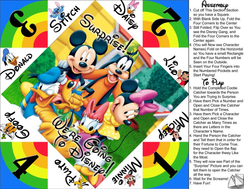 New Disign! Surpirse Trip Cootie Catcher | The DIS Disney Discussion ...